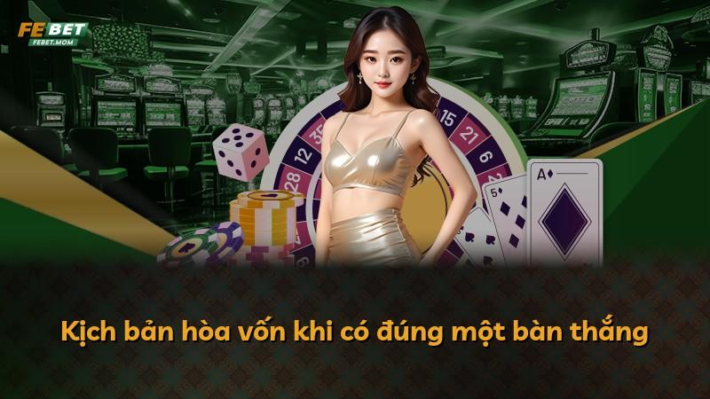 Kịch bản hòa vốn khi có đúng một bàn thắng